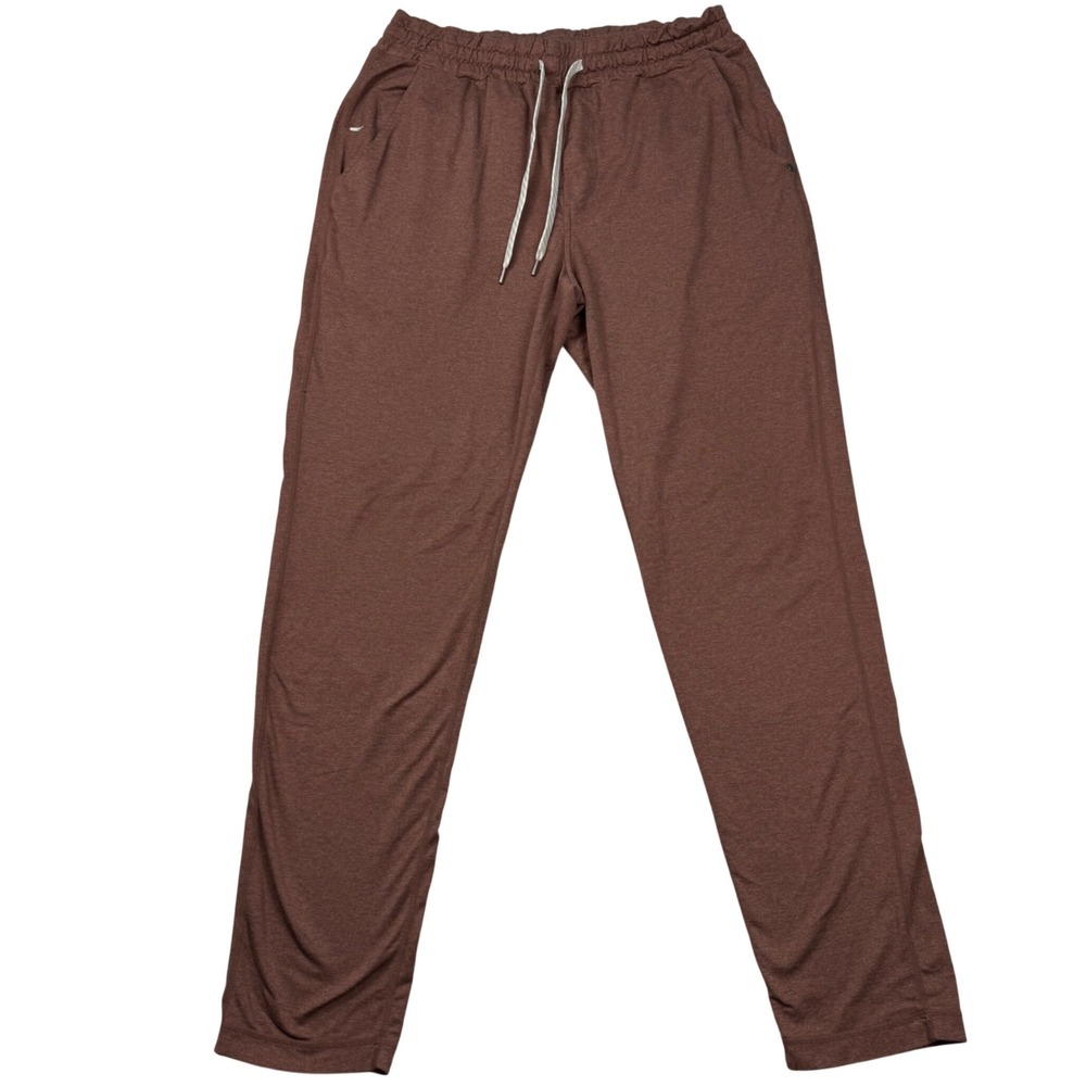 Vuori Ponto Performance Pants Mens Large Mahogany V418 Sweatpants Comfort Gym